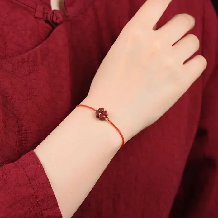 Tibetan Buddhist Lotus Flower Beads Bracelets For Women Handmade Braided Red Black Rope Lucky oga Meditation Bracelet Jewelry - Image 1