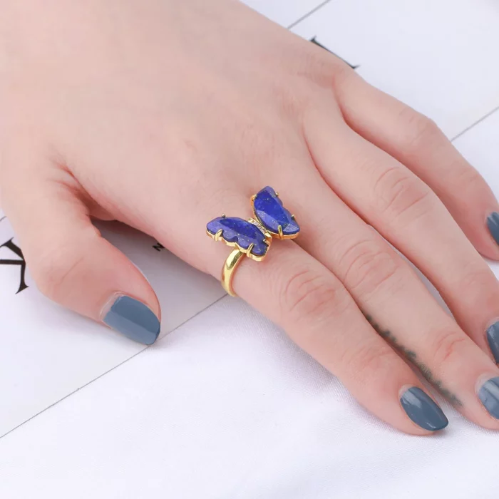 Rock Crystal Necklace Butterfly Necklaces Natural Stone Amethysts Clear Quartz Tiger Eye Pendants Stainless Steel Chain H158 - Image 7