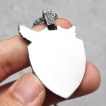 Archangel St.Michael Shield Amulet Exorcism Stainless Steel Men Necklaces Pendant Chain Punk For Women Fashion Jewelry Gifts - Image 5