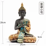 Large Buddha Statue Thailand Buda Buddha Sculpture Green Resin Handmade Buddhism Hindu Fengshui Figurine Meditation Home Decor - Image 4