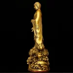 Copper Amitabha Bodhisattva Guanyin Western Three Saints Home Offerings Pray for Blessings Buddha Statue - Image 3