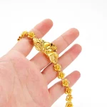 Luxury 24K 9999 Pure Gold Bracelet Women's Bracelet Flower Fashion Geometric Women's Personalized Watch Chain - Image 4