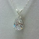 Water Drop Lab Aquamarine Zircon Pendant 925 Sterling silver Wedding Pendants Necklace For Women Charm Party Choker Jewelry Gift - Image 3