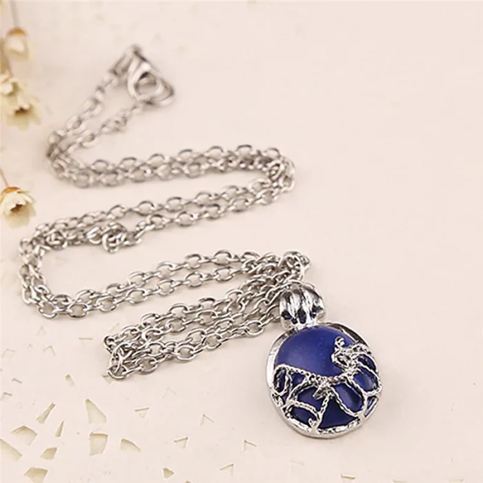 Film The Vampire Diaries Necklace Vintage Katherine Pendant Fashion Movie Jewelry Cosplay For Women Lapis Lazuli Pendant - Image 5