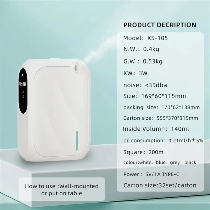 Scent Machine Aroma Diffuser For Hotel Home Waterless Essential Oil Diffuser For Home Fragrance Bluetooth APP Control - Image 5