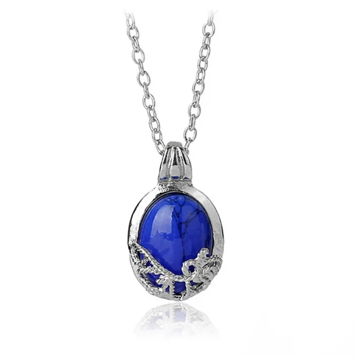 Film The Vampire Diaries Necklace Vintage Katherine Pendant Fashion Movie Jewelry Cosplay For Women Lapis Lazuli Pendant - Image 7