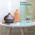 500ML Aromatherapy Essential Oil Diffuser Wood Grain Remote Control Ultrasonic Air Humidifier Cool with 7 Color LED Lights - Image 6