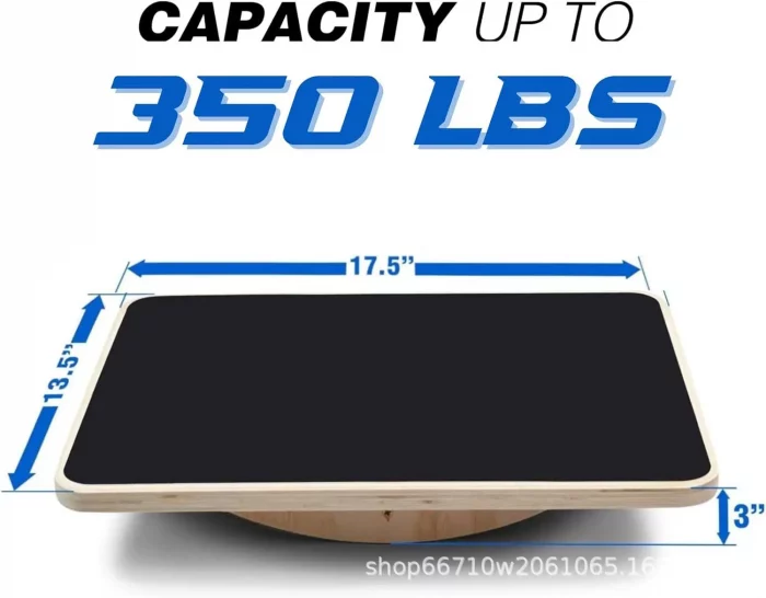 Professional Anti Slip Core Strength Training Wobble Rocker Board Wood Balancing Board for Standing Desk - Image 5