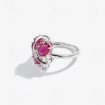 S925 silver Light Luxury Design Natural Filled Ruby Ring elegant for women fine jewelry Anniversary & Engagement gift - Image 4