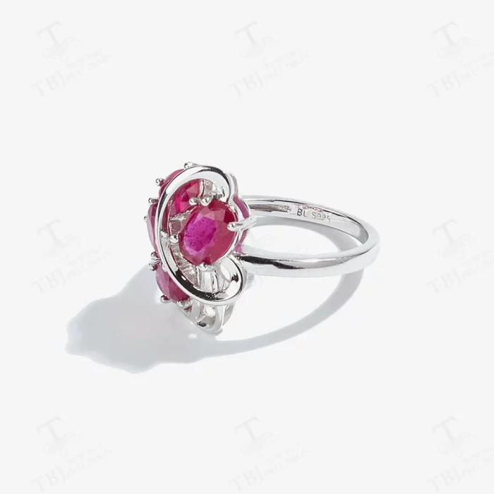 S925 silver Light Luxury Design Natural Filled Ruby Ring elegant for women fine jewelry Anniversary & Engagement gift - Image 4
