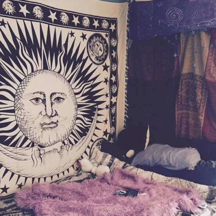 150cm Mandala Print Tapestry Wall Hanging Carpet Throw Yoga Beach Mat Blanket Large Sleeping Pad Wall Art Tapestry Decorations - Image 7