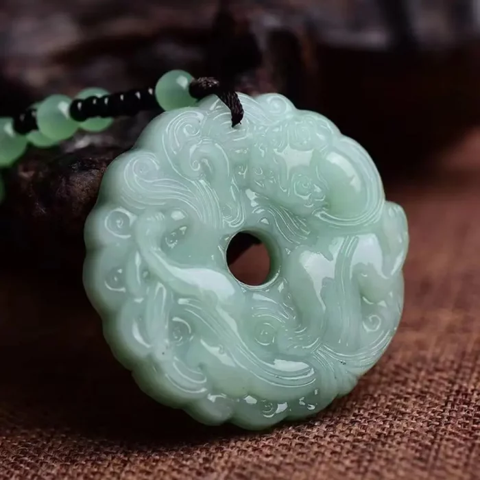 Green Jade Hand-Carved Dragon Hollow Jade Pendant Necklace Fashion Chinese Amulet Women Man'S Lucky Necklace Jewelry Gift - Image 4