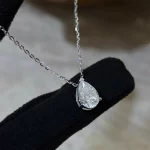 4CT Pear Cut D VVS1 Moissanite Pendant Necklace for Women 925 Sterling Silver Plated 18K White Gold Waterdrop Neck Chain Jewelry - Image 5
