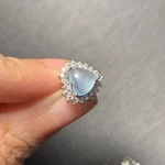 HEYYA STONE Oval Natural Aquamarine Stud Earrings For Women stainless steel Simple Fine Jewelry Stone Gemstone Classic Style - Image 10