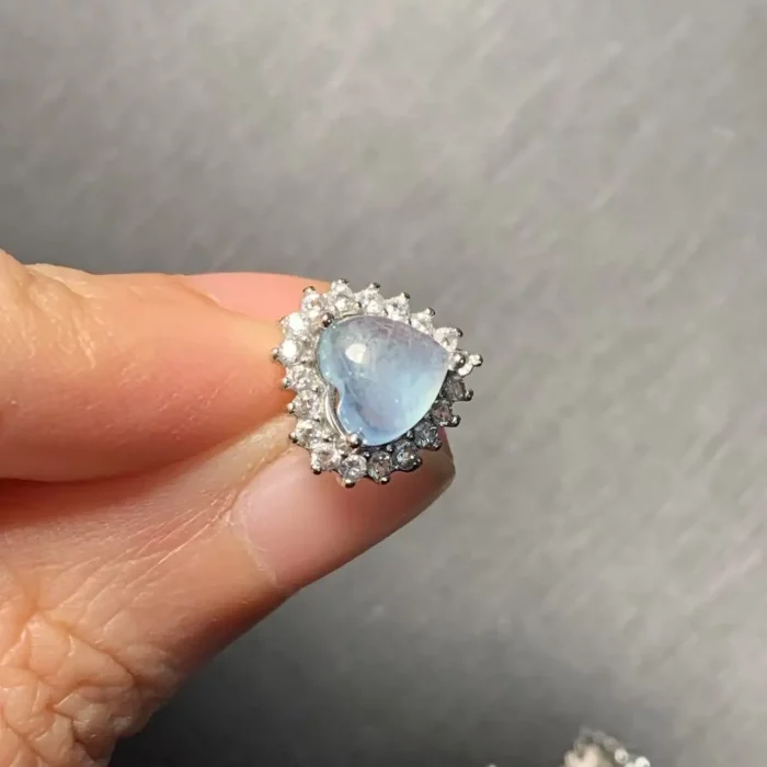 HEYYA STONE Oval Natural Aquamarine Stud Earrings For Women stainless steel Simple Fine Jewelry Stone Gemstone Classic Style - Image 10