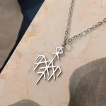 Chandler Wardruna Symbol Necklace Elder Futhark Nordic Vikings Runes Pendant Protection Amulet Stainless Steel Jewelry for Women - Image 5