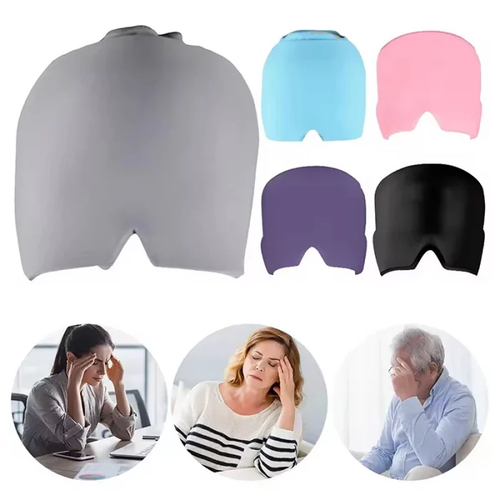 Headgear Migraine Relief Cap Gel Ice Cap Cold Compress Therapy Cap Ice Head Wrap Pack Eye Mask For Pressure Relieve Pain - Image 3