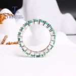 Classic eternity Gemstone Design Natural Green Emerald Ring S925 Silver Light Luxury Noble Real gems jewelry gift for women - Image 6