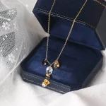 Natural Citrine Topaz Yellow Quartz Bare Stone Chocker For Women Elegant 925 Sterling Silver Gold Plated Fine Jewelry LMNI087