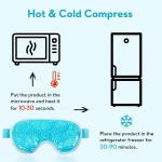 Gel Eye Mask Reusable Beads for Hot & Cold Therapy Soothing Relaxing Beauty Gel Eye Mask Sleeping Ice Goggles Sleeping Mask - Image 6