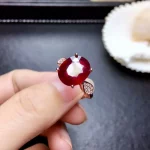 Natural New 10*12mm Burning Pigeon Blood Ruby Gemstone Fashion Ring for Women Real 925 Sterling Silver Fine Jewelry - Image 6
