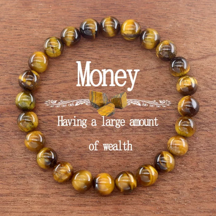 5A Natural Yellow Tiger Eye Bracelets Men Women Charm Beads Stone Jewelry Gain Wealth and Money Bangle One Dollar Item Pulsera - Image 1