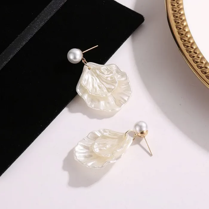 Exquisite Temperament Pearl Shell Dangle Earrings for Women Charm Summer Beach Korea Earring Jewelry Accessory Wholesale - Image 7