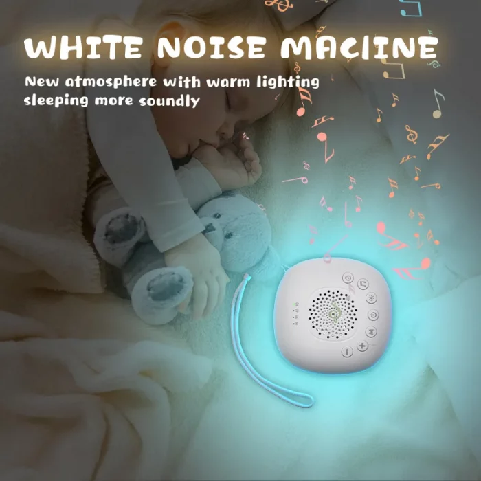 Portable White Noise Machine Sleep Aid with LED Breathing Light And 20 Types of Light Music - Meditation Device for Relaxation - Image 4