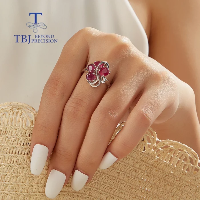 S925 silver Light Luxury Design Natural Filled Ruby Ring elegant for women fine jewelry Anniversary & Engagement gift - Image 10