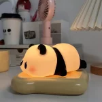 Touch Sensor Panda Pat Night Light Dimmable Soft LED Panda Lamp USB Charging Ambient Lighting Indoor Sensor Lamp - Image 4