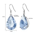 Blue Aquamarine Teardrop Earrings Silver 925 2025 Luxury Jewelry For Women Hanging With Stone Art Deco Gift Female High Quality - Image 7