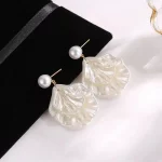 Exquisite Temperament Pearl Shell Dangle Earrings for Women Charm Summer Beach Korea Earring Jewelry Accessory Wholesale - Image 5