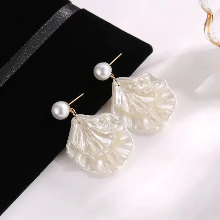 Exquisite Temperament Pearl Shell Dangle Earrings for Women Charm Summer Beach Korea Earring Jewelry Accessory Wholesale - Image 5