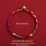 Tibetan Bracelet Colorful Thread Good Lucky Charm Rope Bracelet Bangles For Women Men Knots Red Thread Bracelets - Image 7