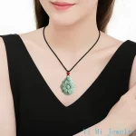 Natural A-grade Flower Jade Pendant Men and Women's High End Jewelry Necklace All for 1 Real and Free Shipping Items Jewellery - Image 7