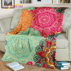 3D Bohemia Meditation Mandala nature Spirit Yoga Blanket,Soft Throw Blanket for Home Bedroom Bed Sofa Picnic Cover Blanket Kids