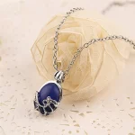 Film The Vampire Diaries Necklace Vintage Katherine Pendant Fashion Movie Jewelry Cosplay For Women Lapis Lazuli Pendant - Image 2