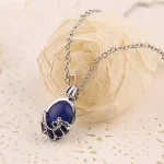 Film The Vampire Diaries Necklace Vintage Katherine Pendant Fashion Movie Jewelry Cosplay For Women Lapis Lazuli Pendant