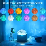 Night Sky Starry Projector Light Night Light Remote RGB 7 Modes Aurora Water Ripple Projector Lamp Party Room Decor USB Plug-in - Image 4