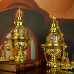 HTISOK Orthodox Church Incense Christian Hanging Incense Burner with Chain Mass Prayer Easter Orthodox Church Incense Burner - Image 2