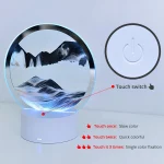 Quicksand Table Lamp Internet Red Hourglass Decompression Ornament 3D Three-dimensional Sand Painting Water Painting Colorful - Image 4