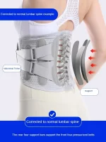 Back Brace Support Belt-Lumbar for Back Pain,Sciatica,Scoliosis,Herniated Disc Adjustable Straps-Lower with 3 Pads for Men&Women - Image 4