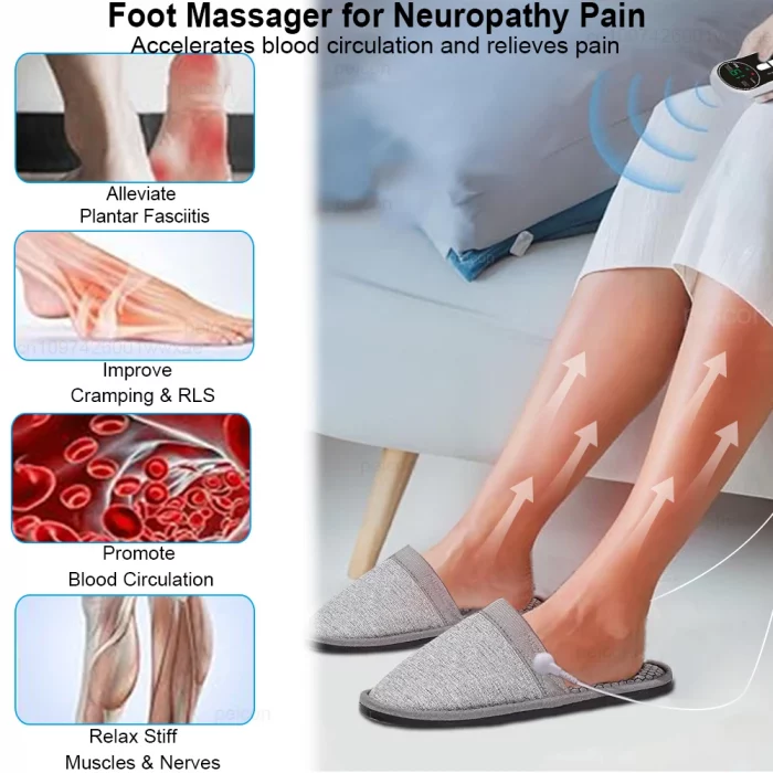 Foot Massager EMS Electric Foot Massager Portable Foot Massager 8 Modes 19 Levels Improve Blood Circulation Relax Muscle - Image 4