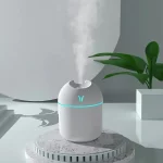1pc Portable USB ultrasonic air humidifier, essential oil diffuser, car purifier with LED light romantic light - Image 4