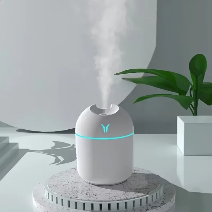 1pc Portable USB ultrasonic air humidifier, essential oil diffuser, car purifier with LED light romantic light - Image 4
