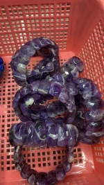 AAA Natural Amethyst Gemstone Bracelet Natural Energy Stone Bangle Gemstone Jewelry for Woman Birthstone for Aquarius for Gift - Image 7