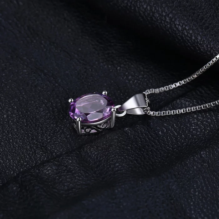 JewelryPalace Rose Gold Yellow Gold Plated Natural Amethyst Citrine Garnet Topaz 925 Sterling Silver Pendant Necklace No Chain - Image 4