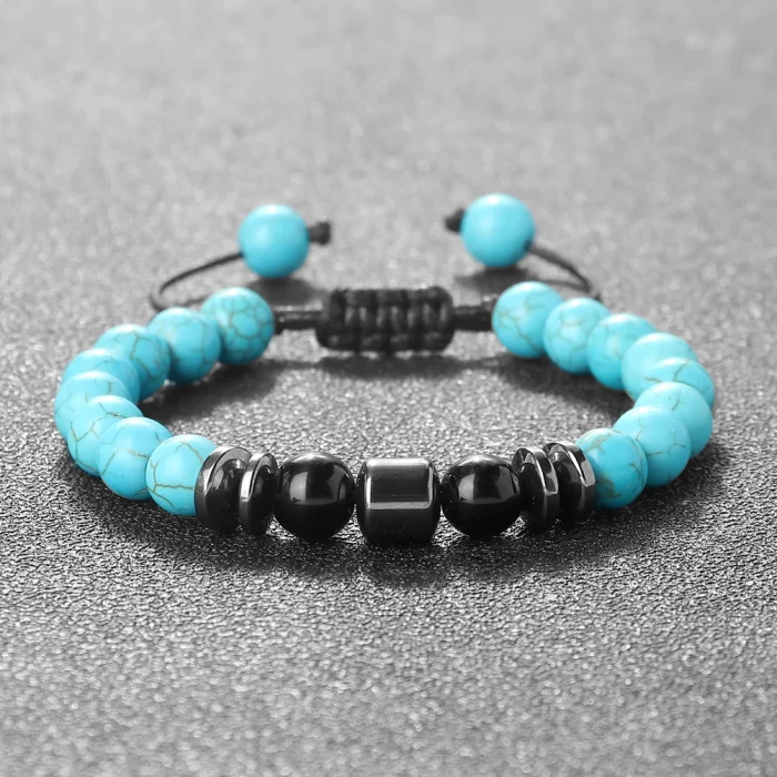 Classic Men Natural Stone Bracelet 8mm Natural Tiger Eye Onyx Stone Bracelets&Bangles Fashion Women Yoga Jewelry Friendship Gift - Image 1