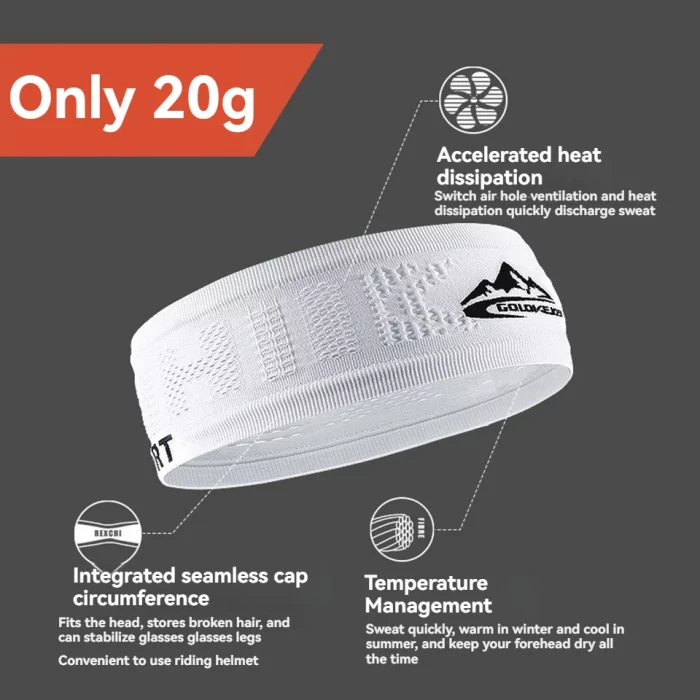 GTUBIKE Cooling Stretchy Visor Unisex Sweatband for Men Women No Slip Band Lightweight Performance Running Sun Protection Visor - Image 3