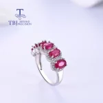 Precious July Birthstone Natural Filled Ruby Ring 925 Silver Rare Real Gemstone Women's Anniversary & Engagement gift